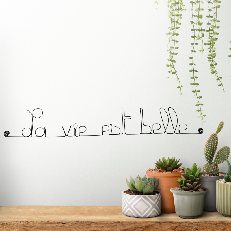 Message simple en fil de fer 
