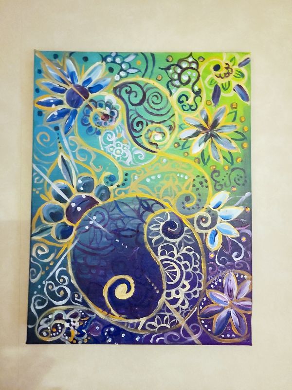 Tableau tons bleu
