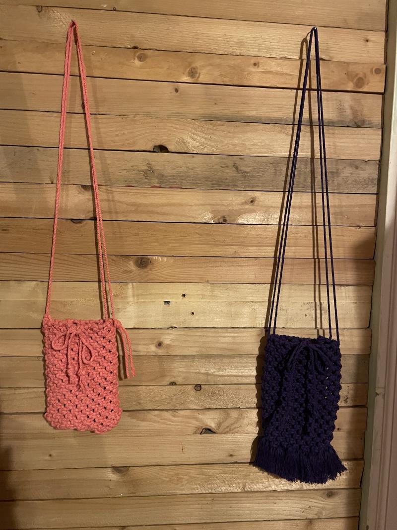 Fabrication de création en macramé 