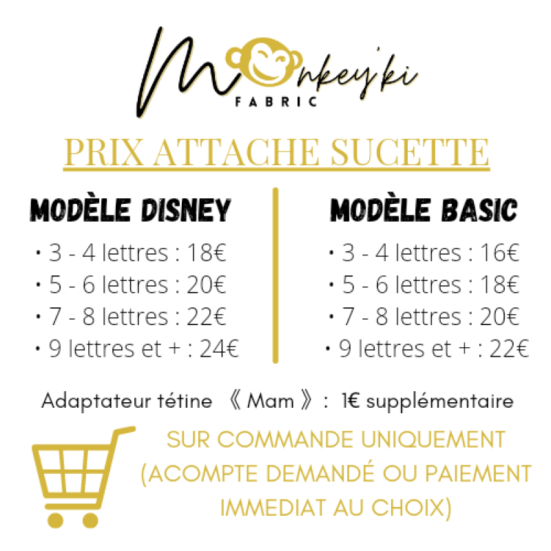 Attache sucette personnalisée