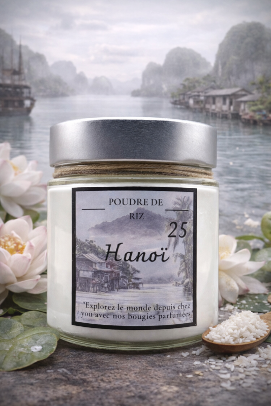 Bougie parfumée Poudre de Riz – Hanoï