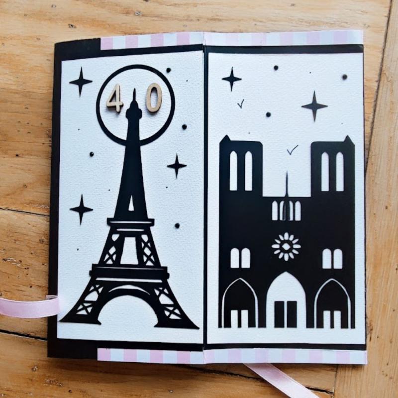 carte personnalisée thème Paris et monuments de Paris