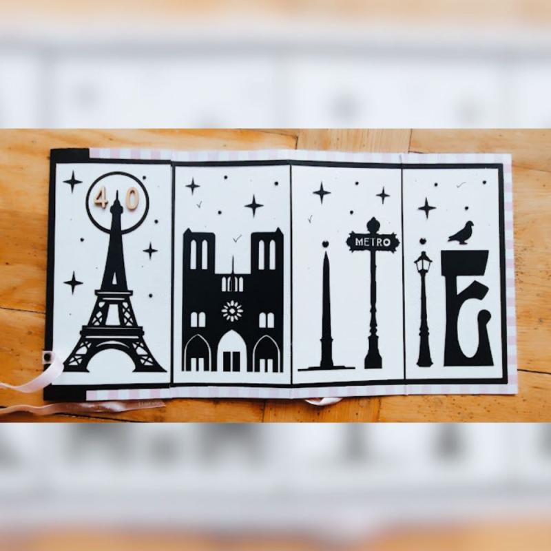 carte personnalisée thème Paris et monuments de Paris