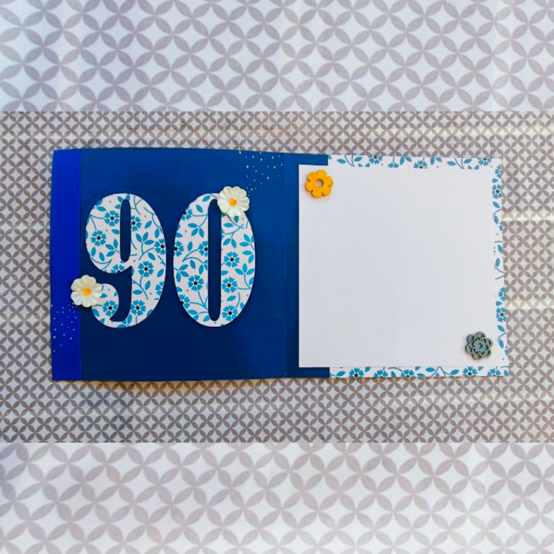 Carte anniversaire champêtre, bohème, fleurie, dolce vita
