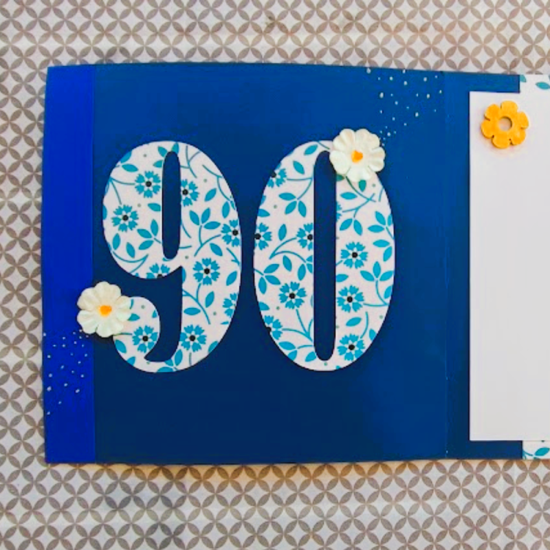 Carte anniversaire champêtre, bohème, fleurie, dolce vita
