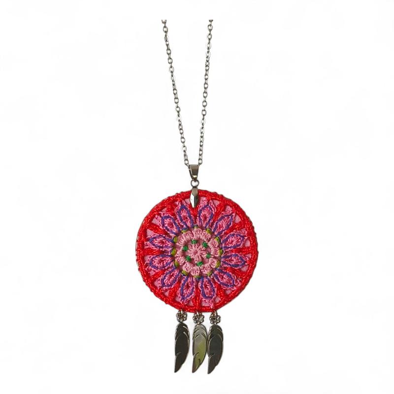 Collier '' ELOWEN '' crochet et pampilles