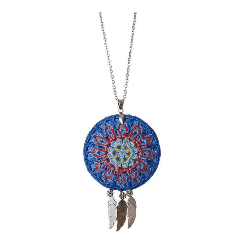 Collier '' ELOWEN '' crochet et pampilles