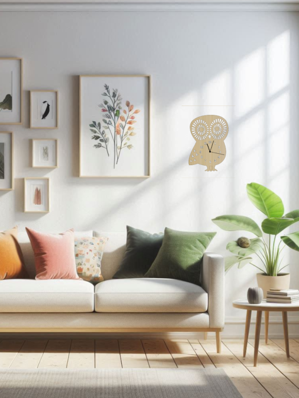 Horloge Murale en Bois – Thème Animaux
