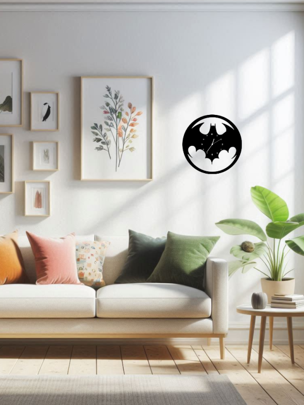 Horloge Murale en Vinyle – Thème Batman
